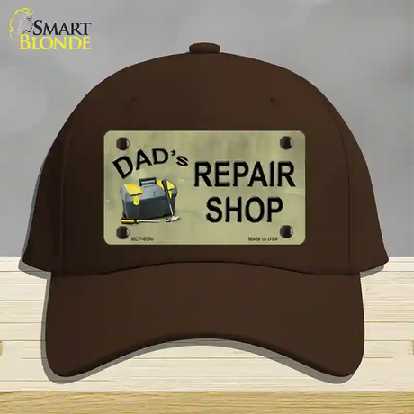 Dads Repair Shop Novelty License Plate Hat Cotton / Dark Brown