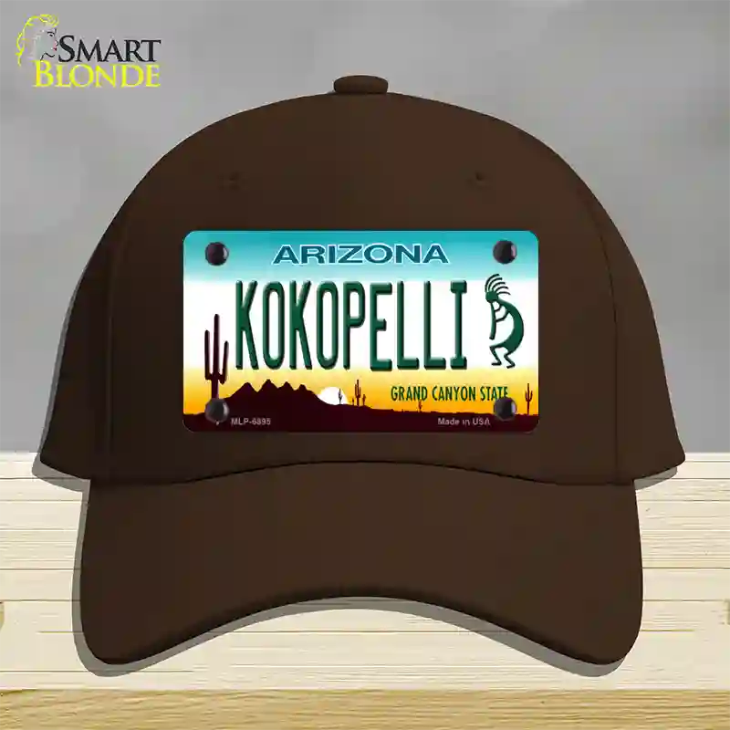 Arizona Kokopelli Novelty License Plate Hat Cotton / Dark Brown