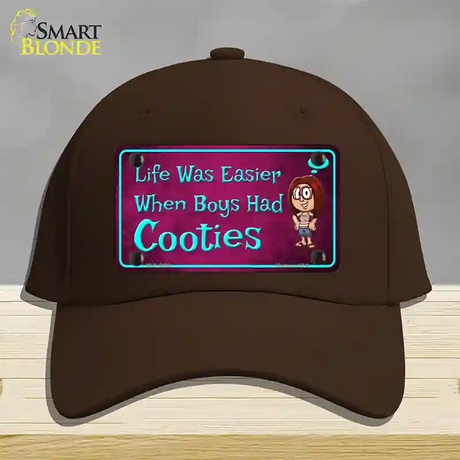 When Boys Had Cooties Novelty License Plate Hat Cotton / Dark Brown