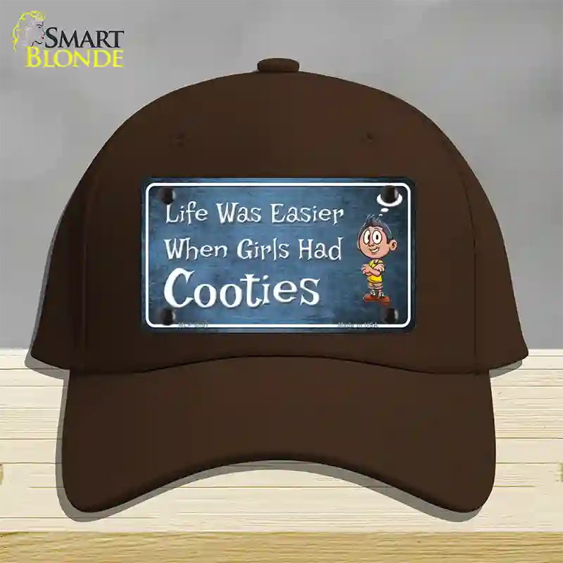 When Girls Had Cooties Novelty License Plate Hat Cotton / Dark Brown