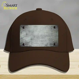 White Oil Rubbed Solid Novelty License Plate Hat Cotton / Dark Brown