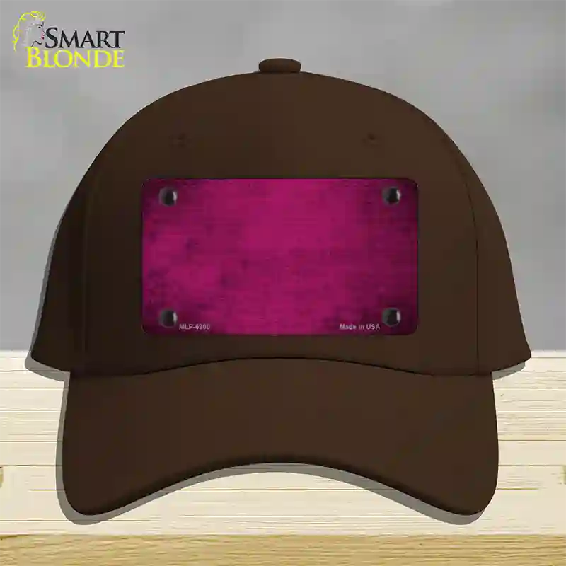 Pink Oil Rubbed Solid Novelty License Plate Hat Cotton / Dark Brown