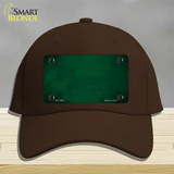 Green Oil Rubbed Solid Novelty License Plate Hat Cotton / Dark Brown