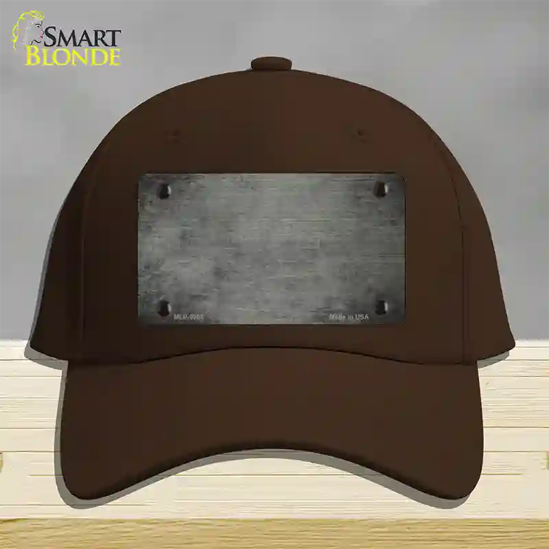 Gray Oil Rubbed Solid Novelty License Plate Hat Cotton / Dark Brown