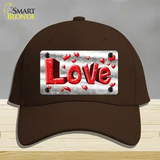 Love Novelty License Plate Hat Cotton / Dark Brown