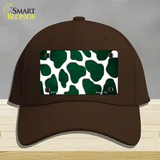 Green White Giraffe Oil Rubbed Novelty License Plate Hat Cotton / Dark Brown