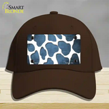 Light Blue White Giraffe Oil Rubbed Novelty License Plate Hat Cotton / Dark Brown