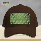 Lime Green White Anchor Oil Rubbed Novelty License Plate Hat Cotton / Dark Brown