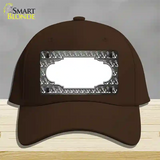 Gray White Anchor Scallop Oil Rubbed Novelty License Plate Hat Cotton / Dark Brown