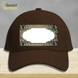 Gold White Anchor Scallop Oil Rubbed Novelty License Plate Hat Cotton / Dark Brown