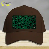 Green Black Cheetah Oil Rubbed Novelty License Plate Hat Cotton / Dark Brown