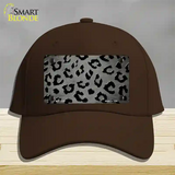 Gray Black Cheetah Oil Rubbed Novelty License Plate Hat Cotton / Dark Brown