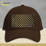 Brown White Small Dots Oil Rubbed Novelty License Plate Hat Cotton / Dark Brown