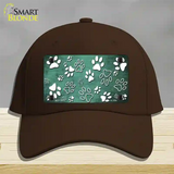 Mint White Paw Oil Rubbed Novelty License Plate Hat Cotton / Dark Brown