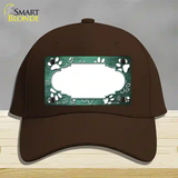 Paw Scallop Mint White Novelty License Plate Hat Cotton / Dark Brown