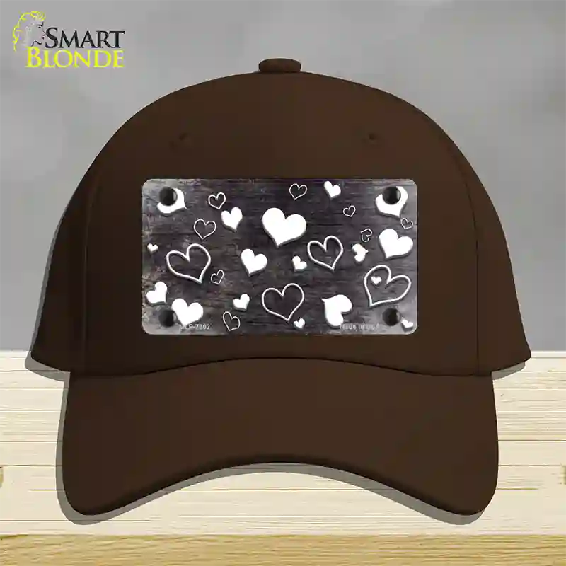 Black White Love Oil Rubbed Novelty License Plate Hat Cotton / Dark Brown