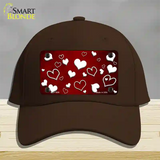 Red White Love Oil Rubbed Novelty License Plate Hat Cotton / Dark Brown