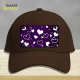 Purple White Love Oil Rubbed Novelty License Plate Hat Cotton / Dark Brown