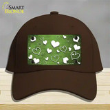 Lime Green White Love Oil Rubbed Novelty License Plate Hat Cotton / Dark Brown