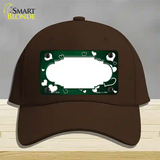 Green White Love Scallop Oil Rubbed Novelty License Plate Hat Cotton / Dark Brown