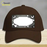 Gray White Love Scallop Oil Rubbed Novelty License Plate Hat Cotton / Dark Brown