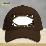 Brown White Love Scallop Oil Rubbed Novelty License Plate Hat Cotton / Dark Brown