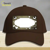 Gold White Love Scallop Oil Rubbed Novelty License Plate Hat Cotton / Dark Brown