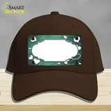 Mint White Love Scallop Oil Rubbed Novelty License Plate Hat Cotton / Dark Brown