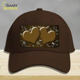 Brown White Dragonfly Hearts Oil Rubbed Novelty License Plate Hat Cotton / Dark Brown