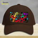 Brown Splatter Oil Rubbed Novelty License Plate Hat Cotton / Dark Brown