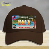 Naia Hawaii State Novelty License Plate Hat Cotton / Dark Brown