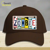 Zombie License Plate Art Wood Novelty License Plate Hat Cotton / Dark Brown