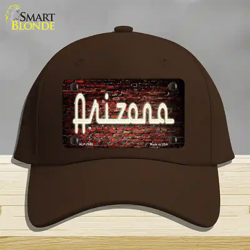 Arizona Neon Brick Novelty License Plate Hat Cotton / Dark Brown