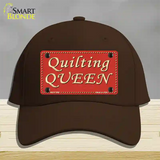 Quilting Queen Novelty License Plate Hat Cotton / Dark Brown