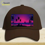 Sunset Pink Novelty License Plate Hat Cotton / Dark Brown