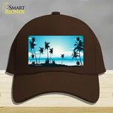 Sunset Blue Novelty License Plate Hat Cotton / Dark Brown