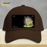 Deer Offset Novelty License Plate Hat Cotton / Dark Brown