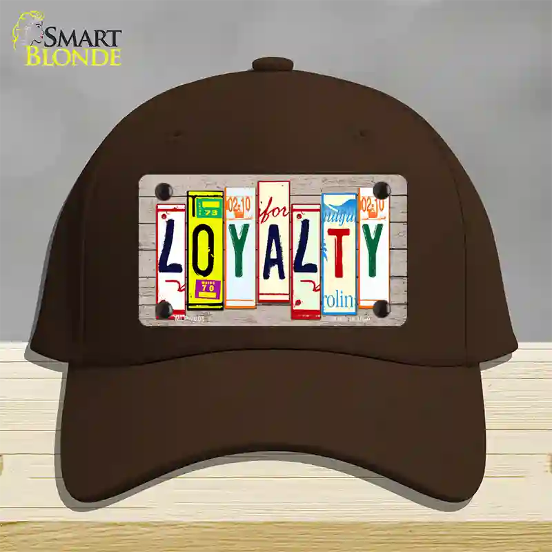 Loyalty Wood License Plate Art Novelty License Plate Hat Cotton / Dark Brown