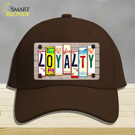 Loyalty Wood License Plate Art Novelty License Plate Hat Cotton / Dark Brown