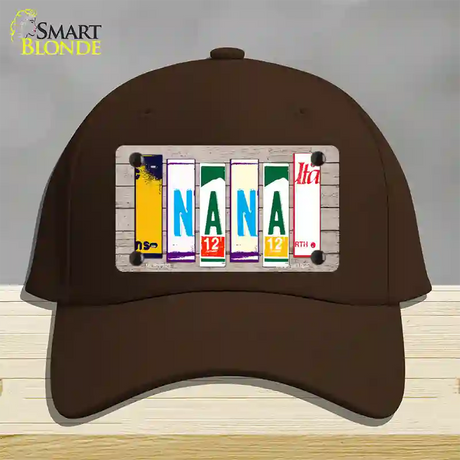 Nana Wood License Plate Art Novelty License Plate Hat Cotton / Dark Brown