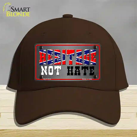 Heritage Not Hate Novelty License Plate Hat Cotton / Dark Brown