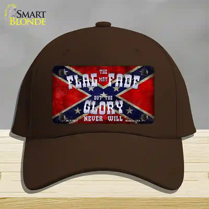 Flag May Fade Novelty License Plate Hat Cotton / Dark Brown