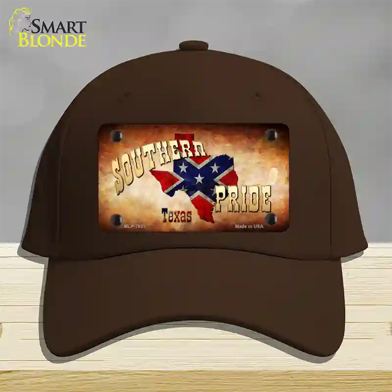 Southern Pride Texas Novelty License Plate Hat Cotton / Dark Brown