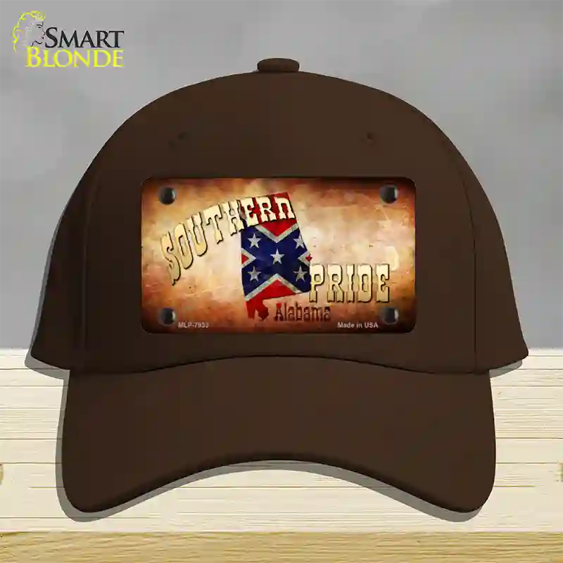 Southern Pride Alabama Novelty License Plate Hat Cotton / Dark Brown