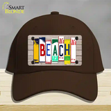 Beach Wood License Plate Art Novelty License Plate Hat Cotton / Dark Brown