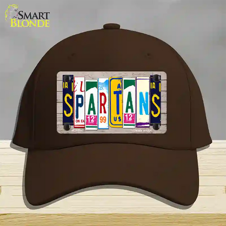 Spartans Wood License Plate Art Novelty License Plate Hat Cotton / Dark Brown