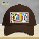 Road Trip Wood License Plate Art Novelty License Plate Hat Cotton / Dark Brown