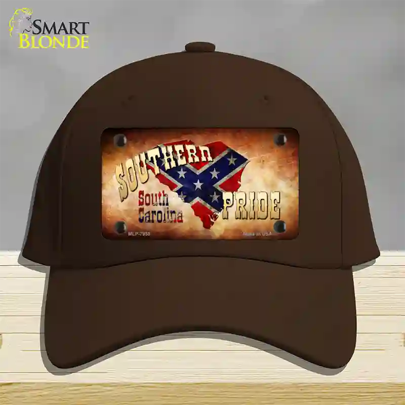 Southern Pride South Carolina Novelty License Plate Hat Cotton / Dark Brown