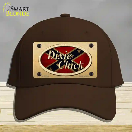 Dixie Chick Confederate Novelty License Plate Hat Cotton / Dark Brown