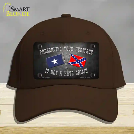 Preserving Heritage Not A Crime Novelty License Plate Hat Cotton / Dark Brown